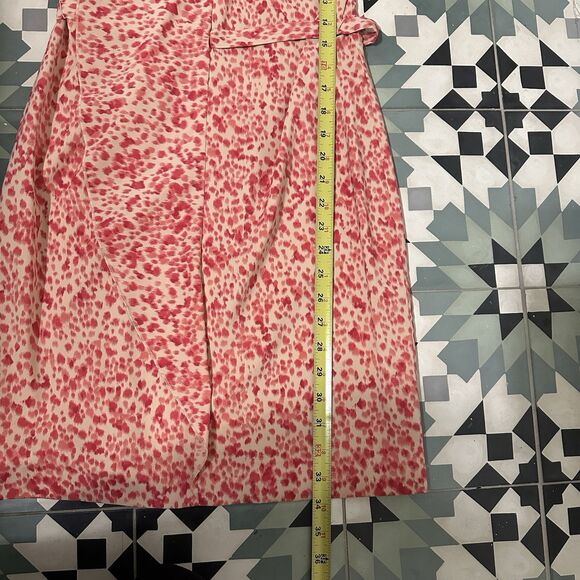 Ann Taylor Womens Red Sleeveless V-Neck Ruffle Stretch Partywear Shift Dress 0 - Picture 7 of 8